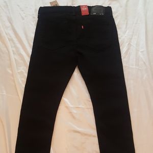 Men Levi's Jeans Black 519 Extreme Skinny Rip